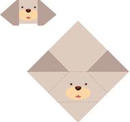 Falte einen Hund